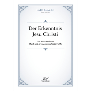 Der Erkenntnis Jesu Christi - SATB + Piano \(Partitur\)