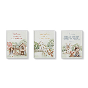 Wandbild - Bauernhof gro� (Spr�che 3,5-6) | 3er Set