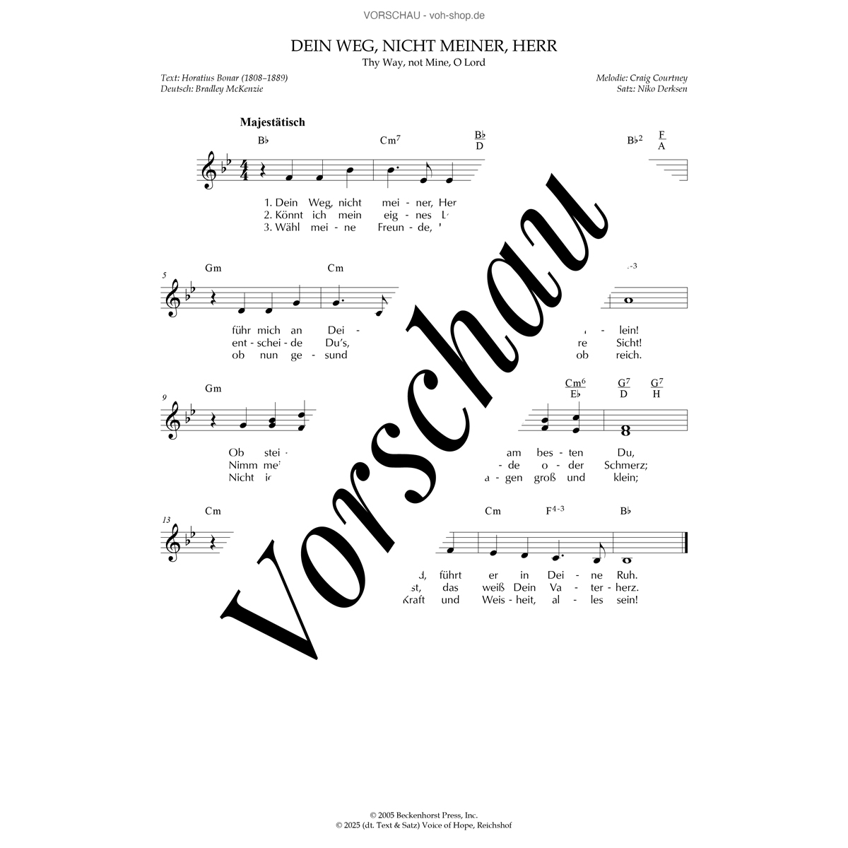 Dein Weg, nicht meiner, Herr (Download)