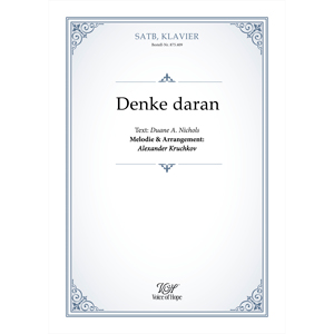 Denke daran - SATB + Piano (Partitur)