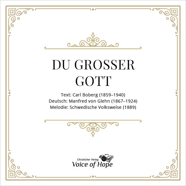 Du gro�er Gott (Download) - Einzelnes Liedblatt