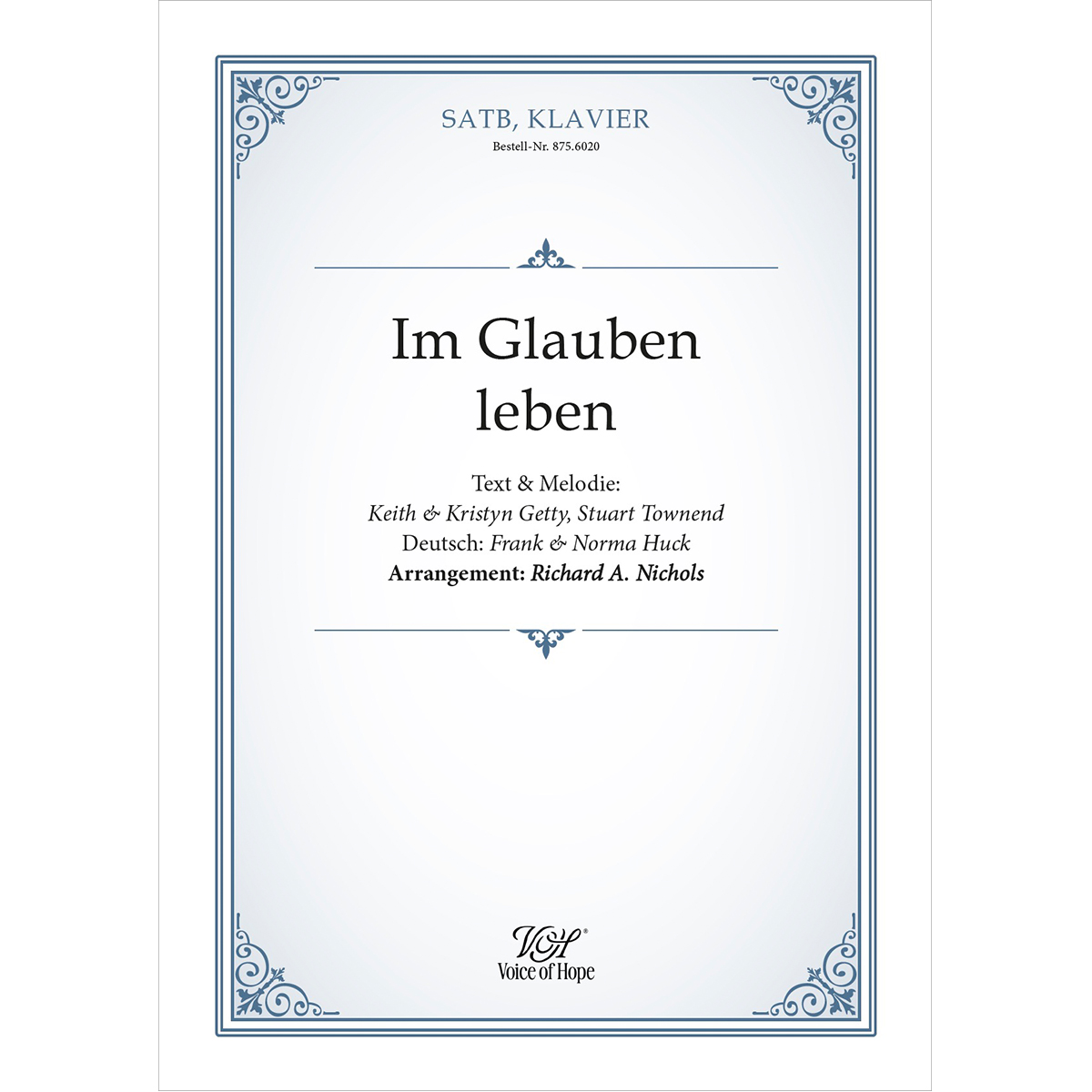 Im Glauben leben ��SATB + Piano (Partitur)