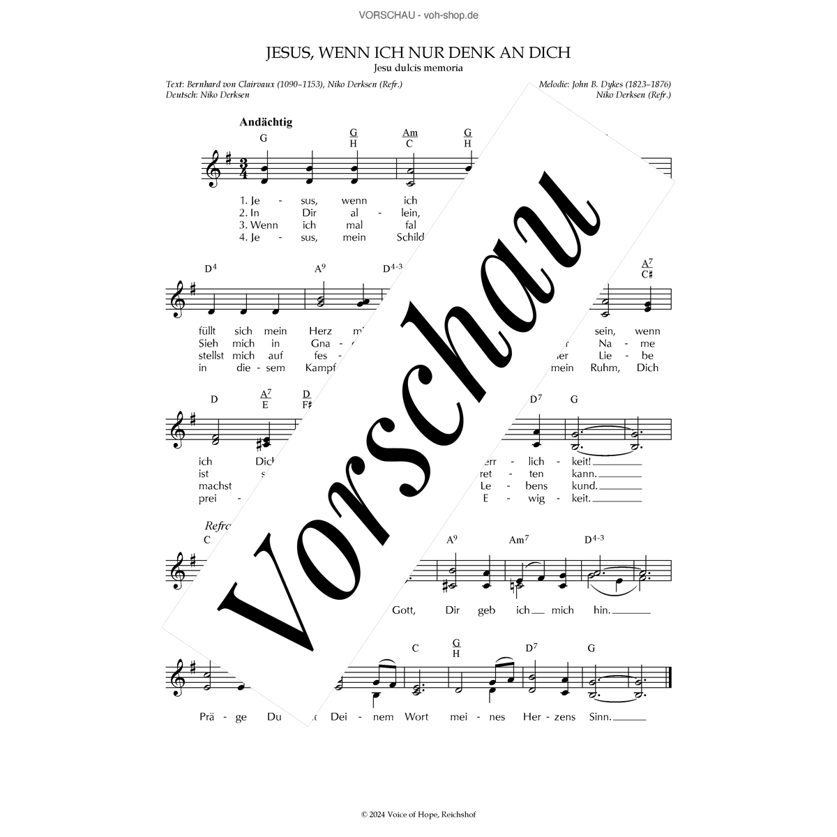 Jesus, wenn ich nur denk an Dich (Download)