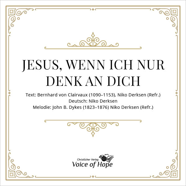 Jesus, wenn ich nur denk an Dich (Download) - Liedblatt