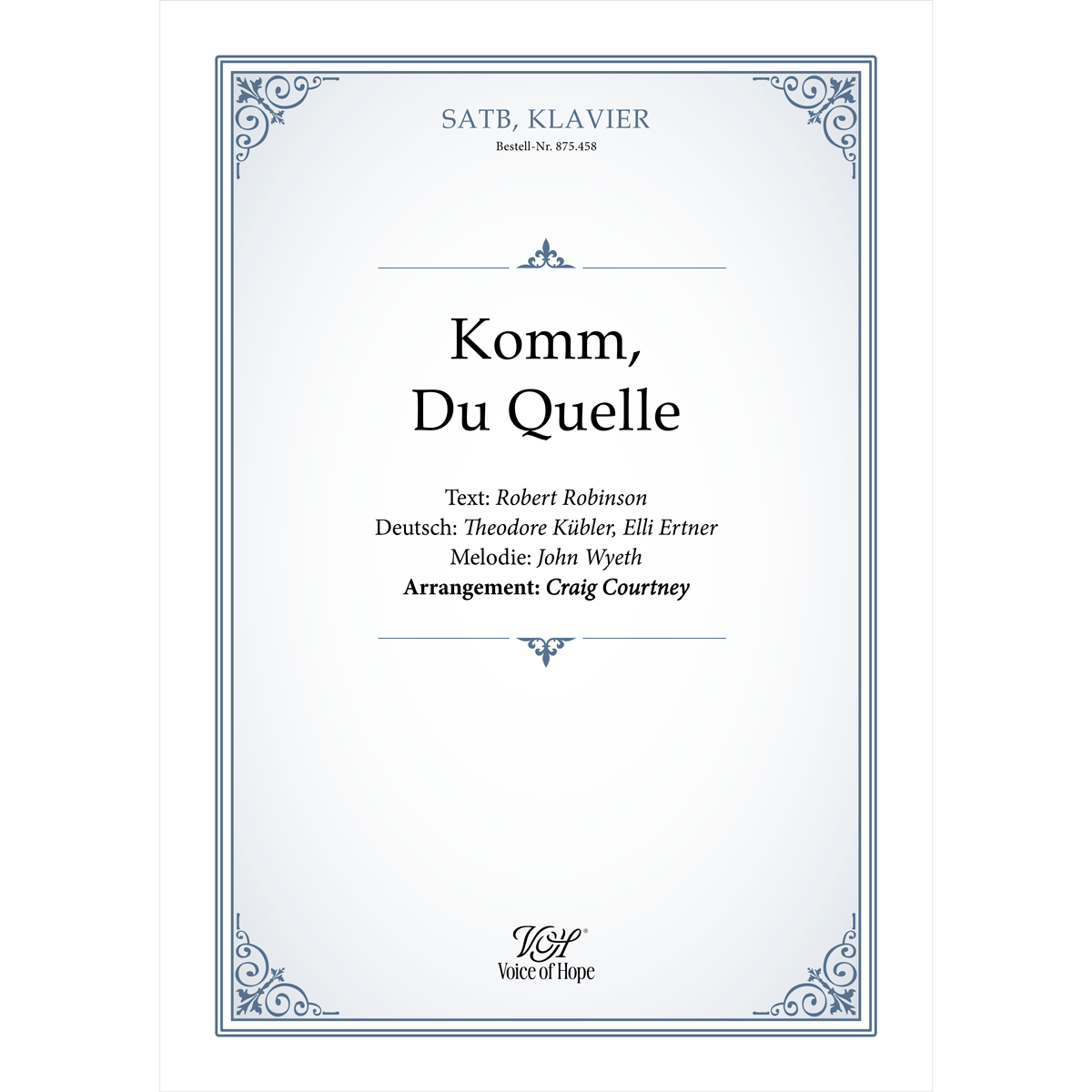 Komm, Du Quelle - SATB + Piano (Partitur)