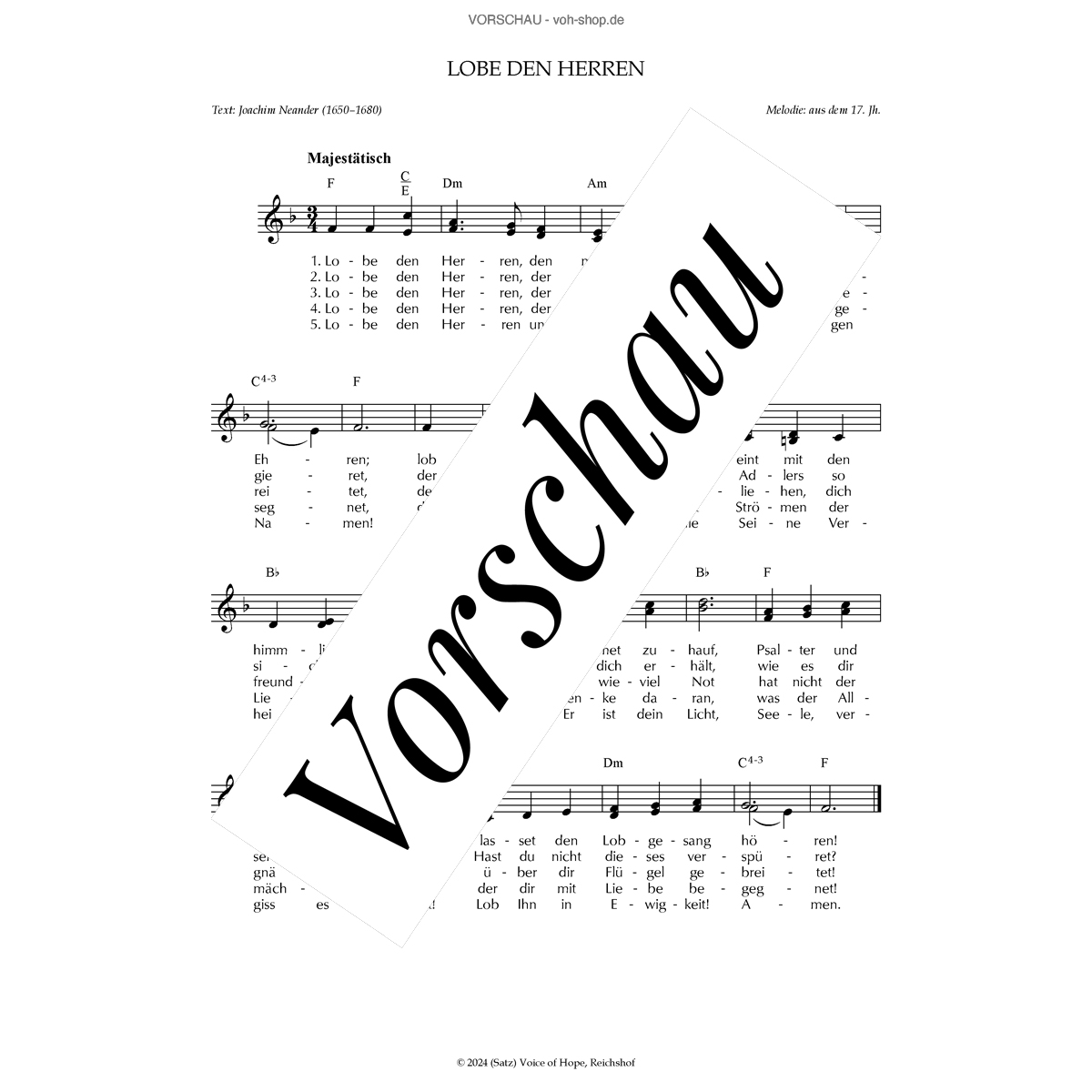 Lobe den Herren (Download)