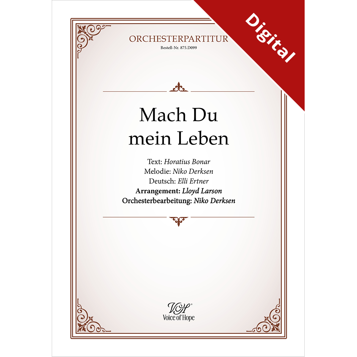 Mach Du mein Leben, Herr, mein Gott � Orchesterpartitur (Download)