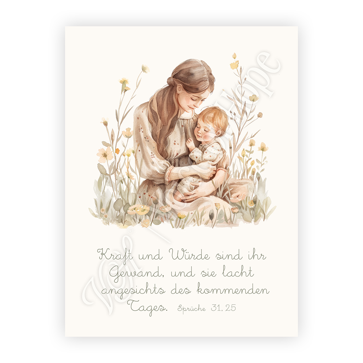 Mama & Kind gro� (Spr�che 31,25)