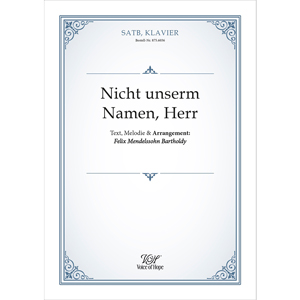 Nicht unserm Namen, Herr ��SATB + Piano (Partitur)