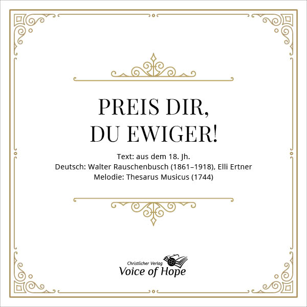 Preis Dir, Du Ewiger! (Download) - Einzelnes Liedblatt