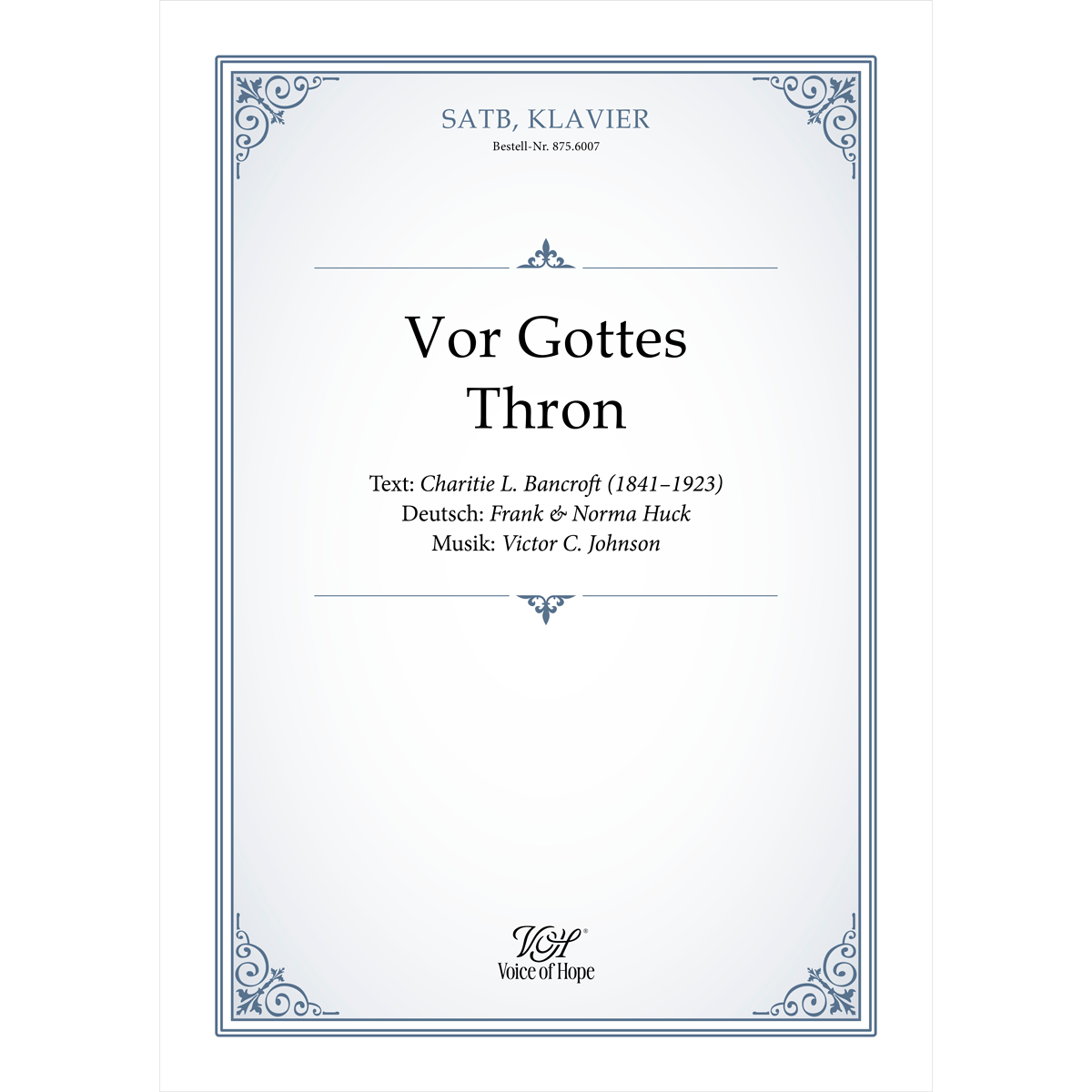 Vor Gottes Thron - SATB + Piano (Partitur)