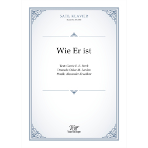 Wie Er ist - SATB + Piano (Partitur)