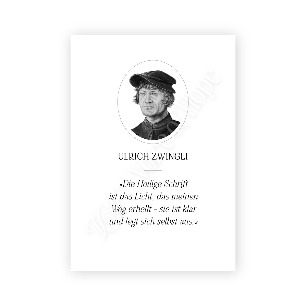 Zitat gro� � Ulrich Zwingli